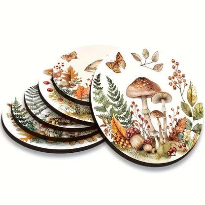 6-Piece Enchanted  Mushroom Coaster Set