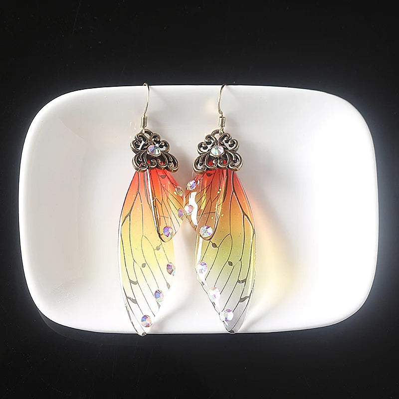 Colorful Butterfly Wing Earrings