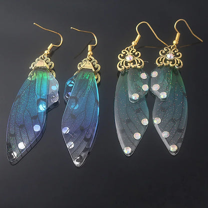Colorful Butterfly Wing Earrings