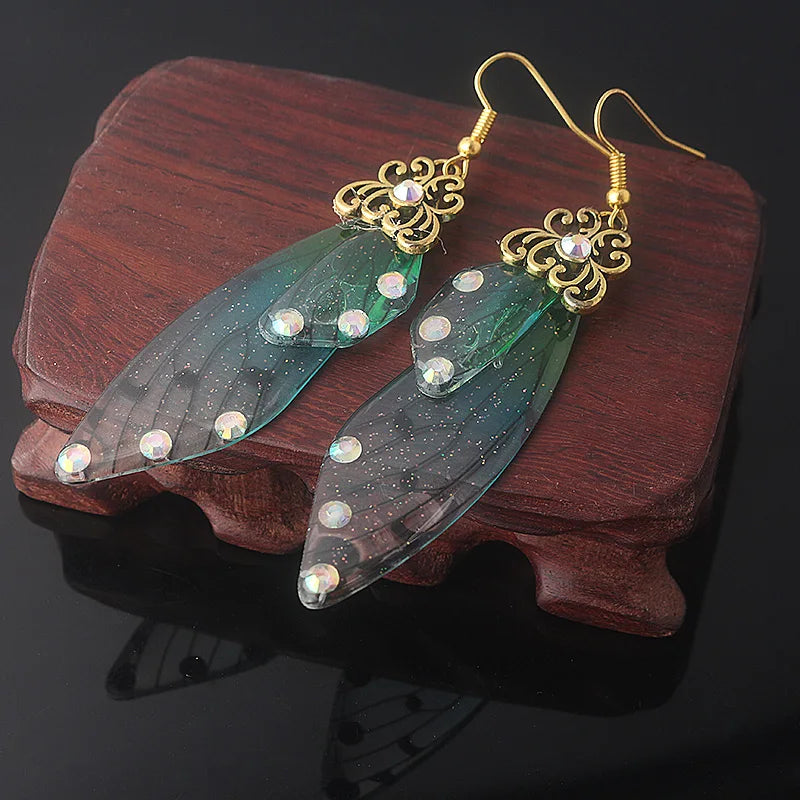 Colorful Butterfly Wing Earrings
