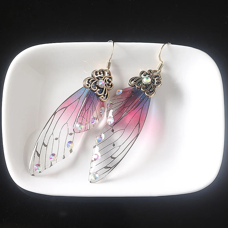 Colorful Butterfly Wing Earrings