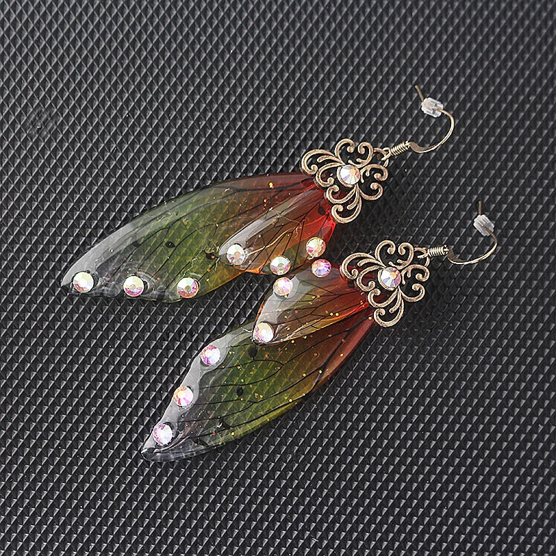 Colorful Butterfly Wing Earrings