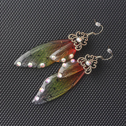 Colorful Butterfly Wing Earrings
