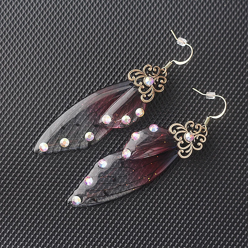 Colorful Butterfly Wing Earrings