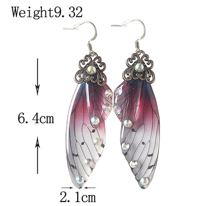 Colorful Butterfly Wing Earrings