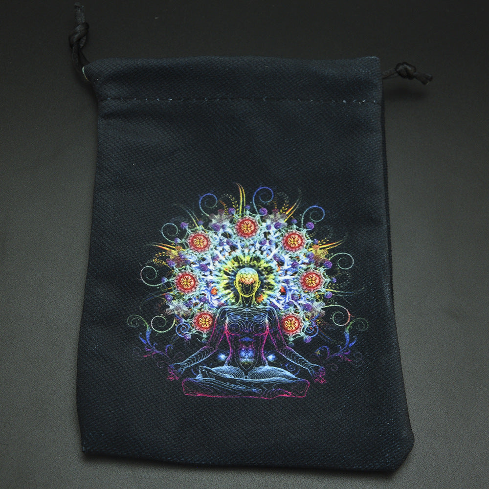 Double-sided Printing Composite Velvet Tarot Storage Bag