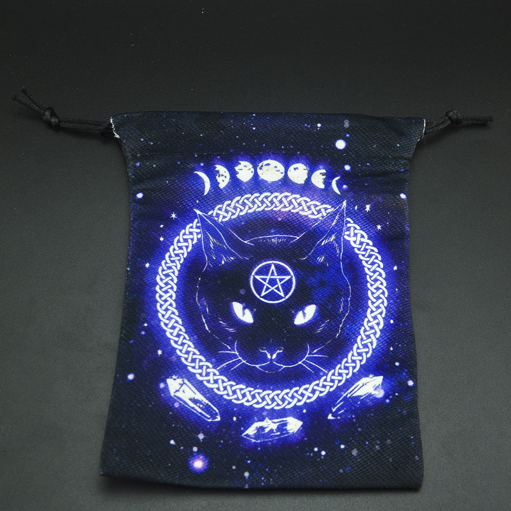 Double-sided Printing Composite Velvet Tarot Storage Bag