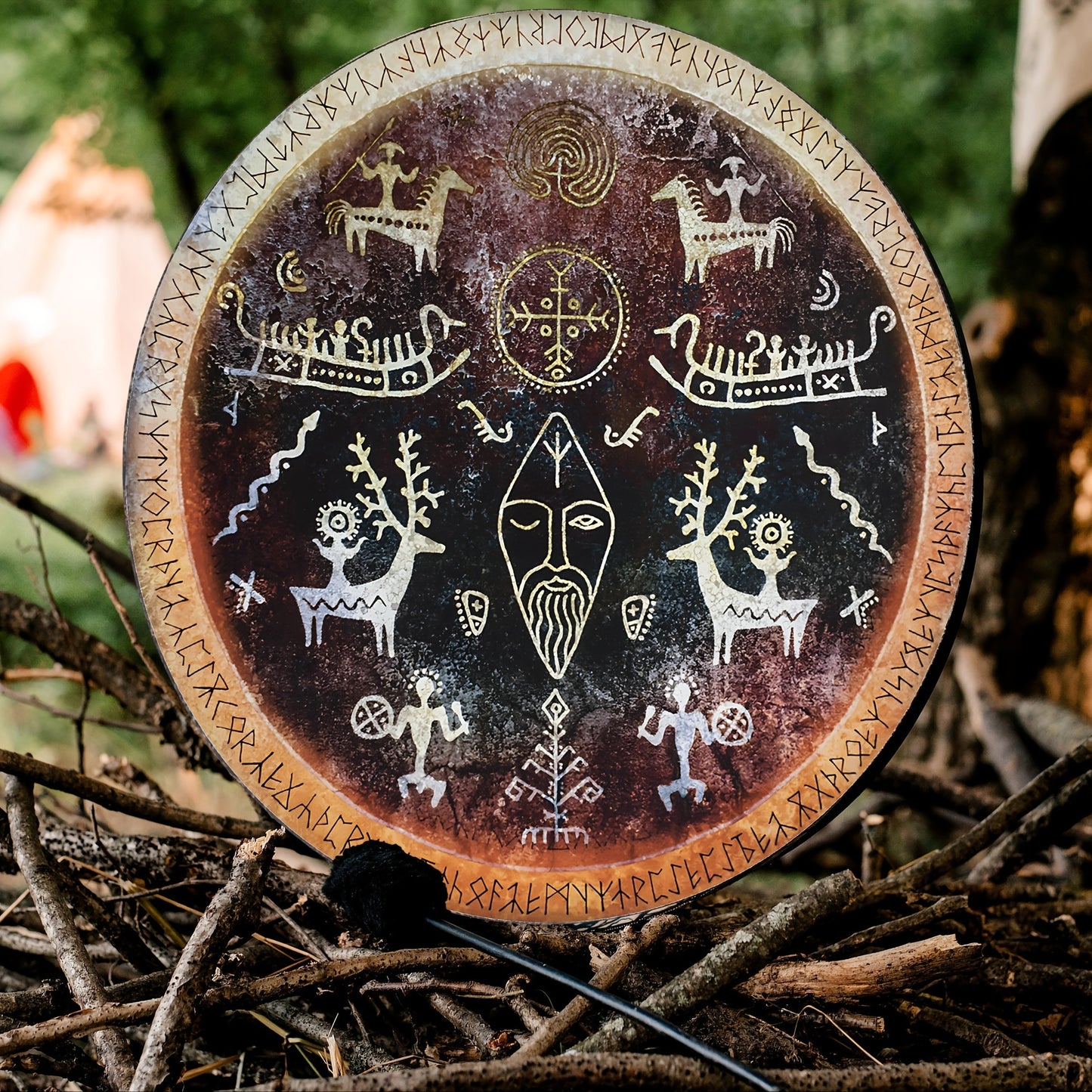 Caveman Drum with a Handle