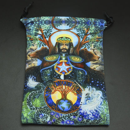 Double-sided Printing Composite Velvet Tarot Storage Bag