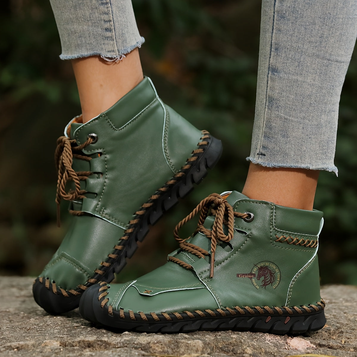 Vintage-Inspired Women's High-Top Boots
