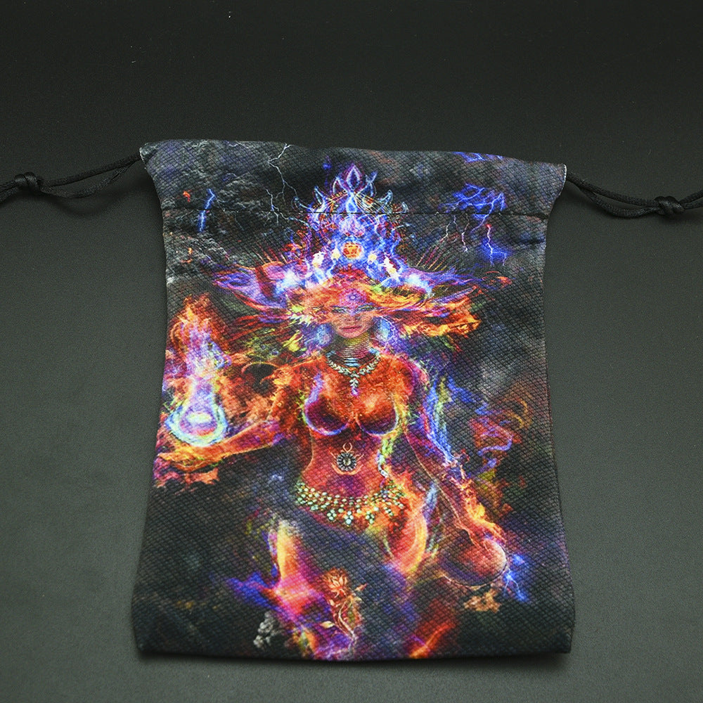 Double-sided Printing Composite Velvet Tarot Storage Bag