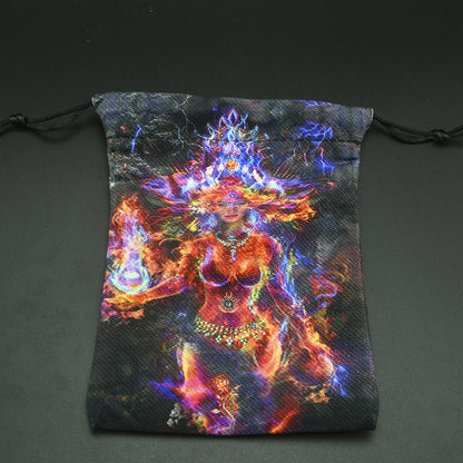 Double-sided Printing Composite Velvet Tarot Storage Bag