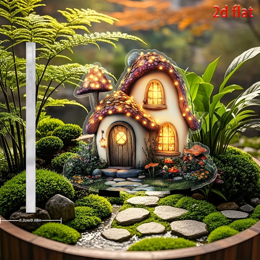 Enchanted Mushroom House Garden Decoration