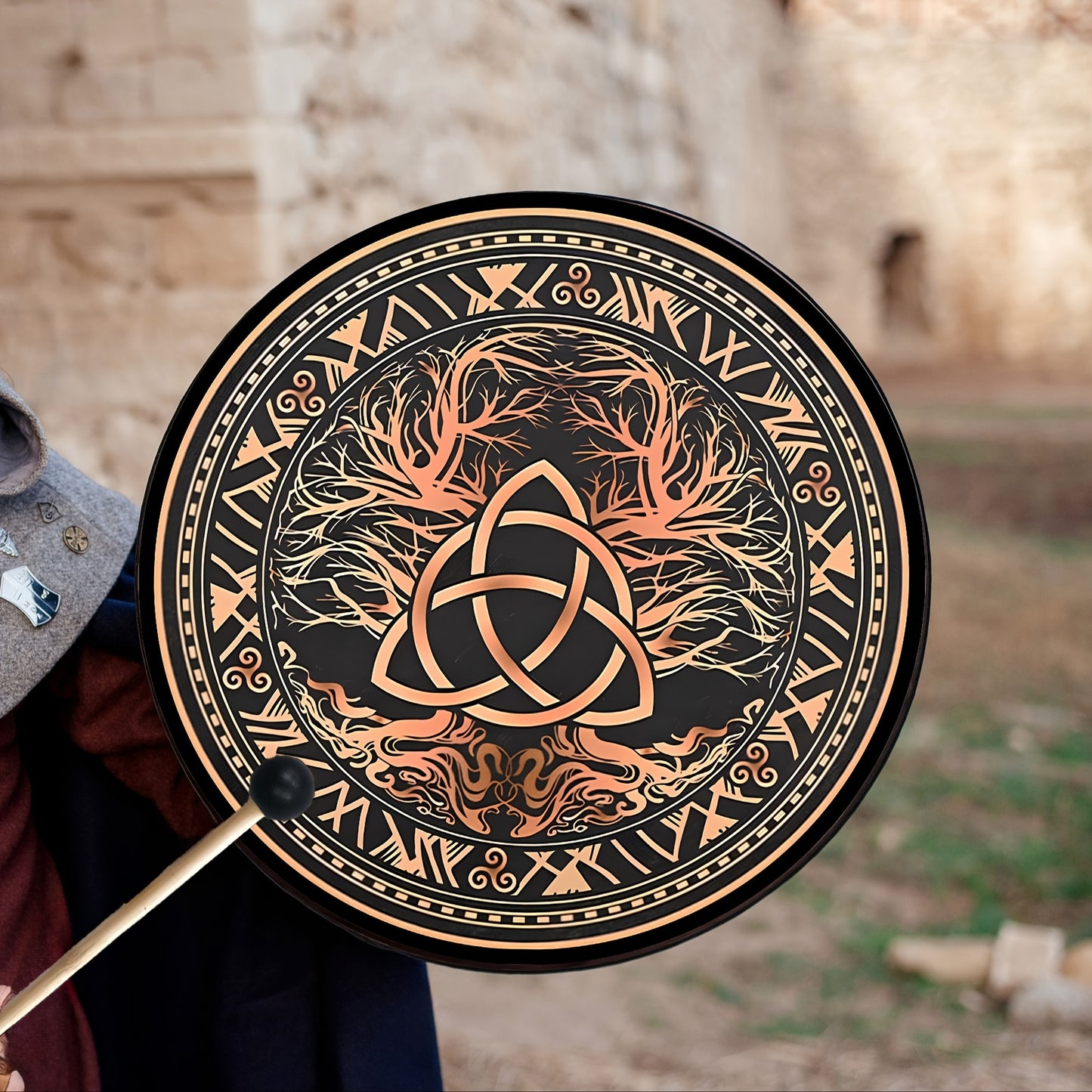 Triple Knot Drum with a Handle