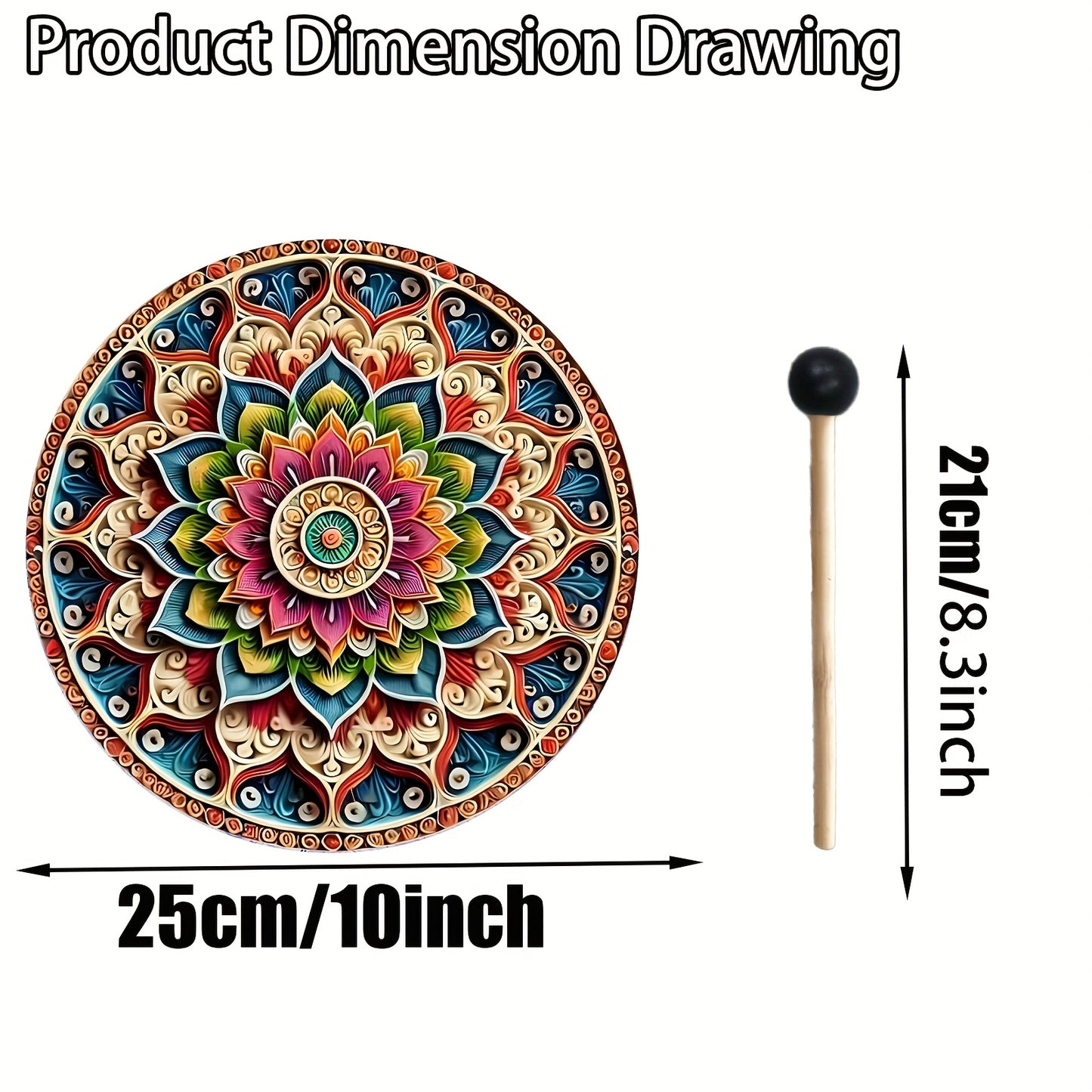 Colorful Mandala Drum