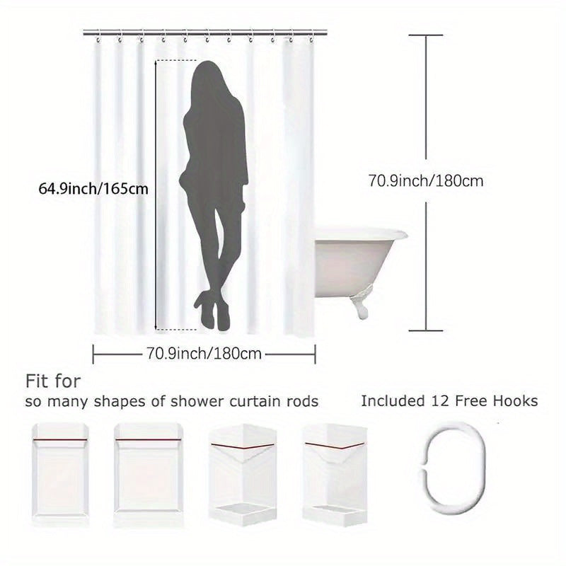 Bathroom Shower Curtain, "Swimming in Nature"