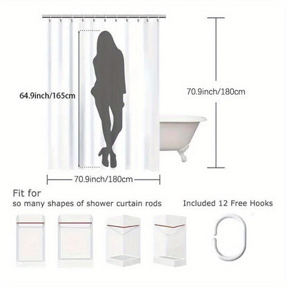 Bathroom Shower Curtain, "Swimming in Nature"