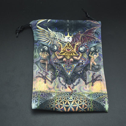 Double-sided Printing Composite Velvet Tarot Storage Bag