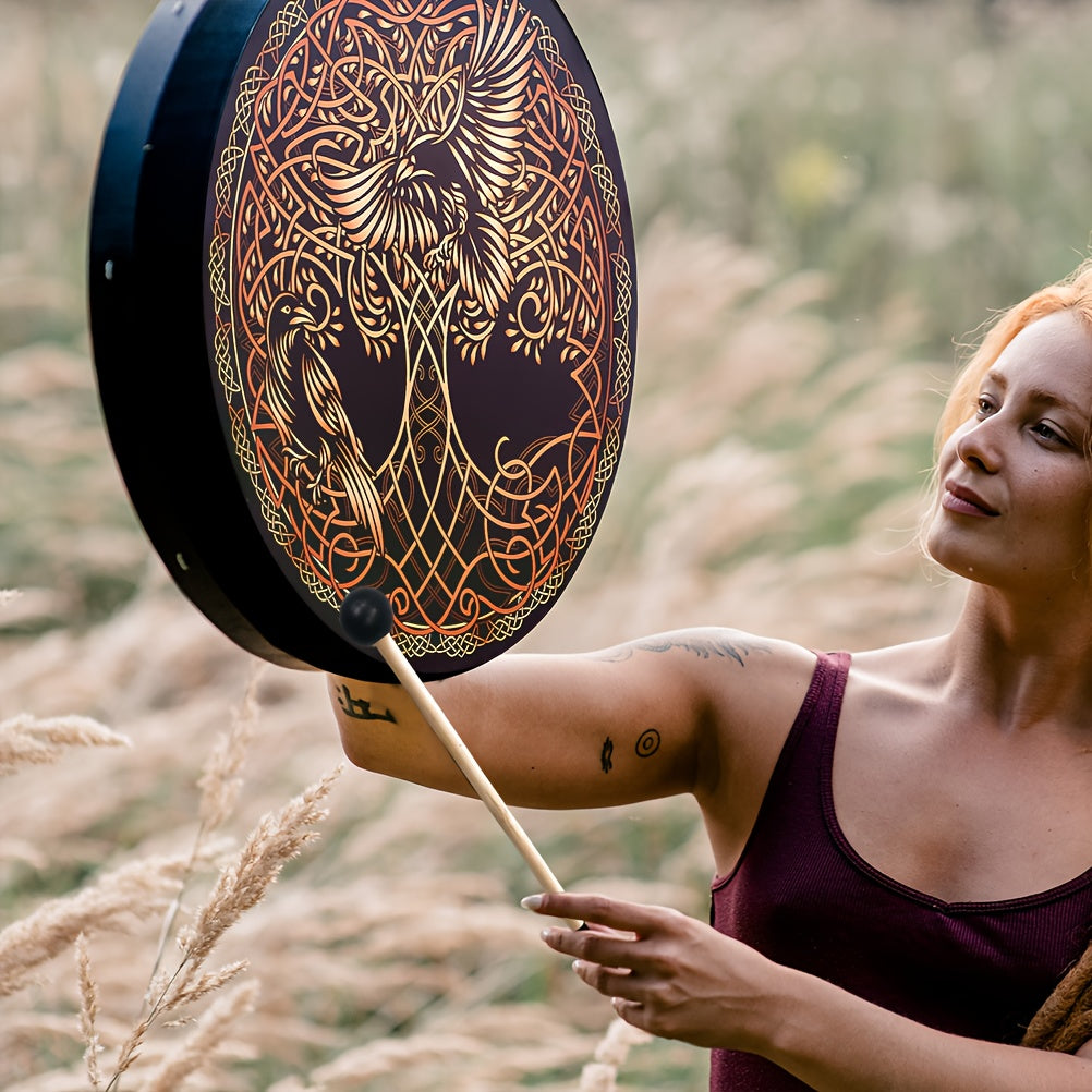 Viking Drum Celtic Knotwork Pattern