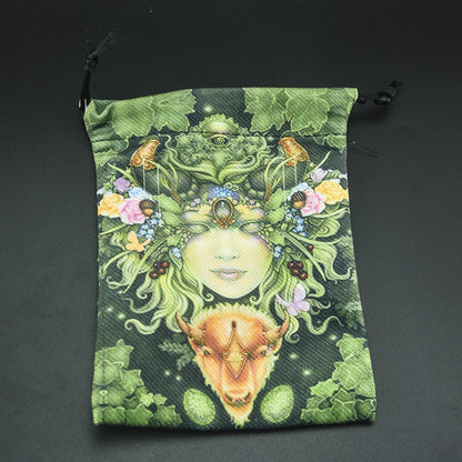 Double-sided Printing Composite Velvet Tarot Storage Bag