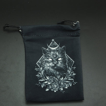 Double-sided Printing Composite Velvet Tarot Storage Bag