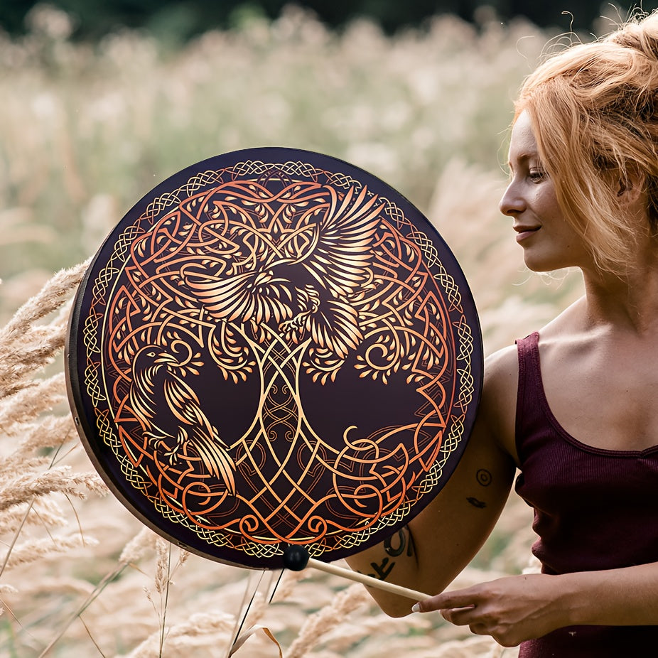 Viking Drum Celtic Knotwork Pattern