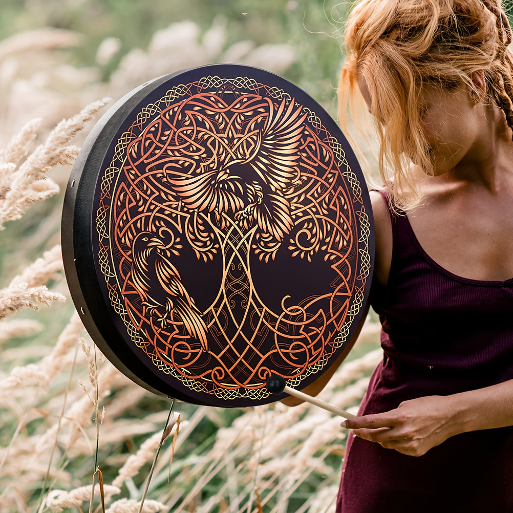 Viking Drum Celtic Knotwork Pattern